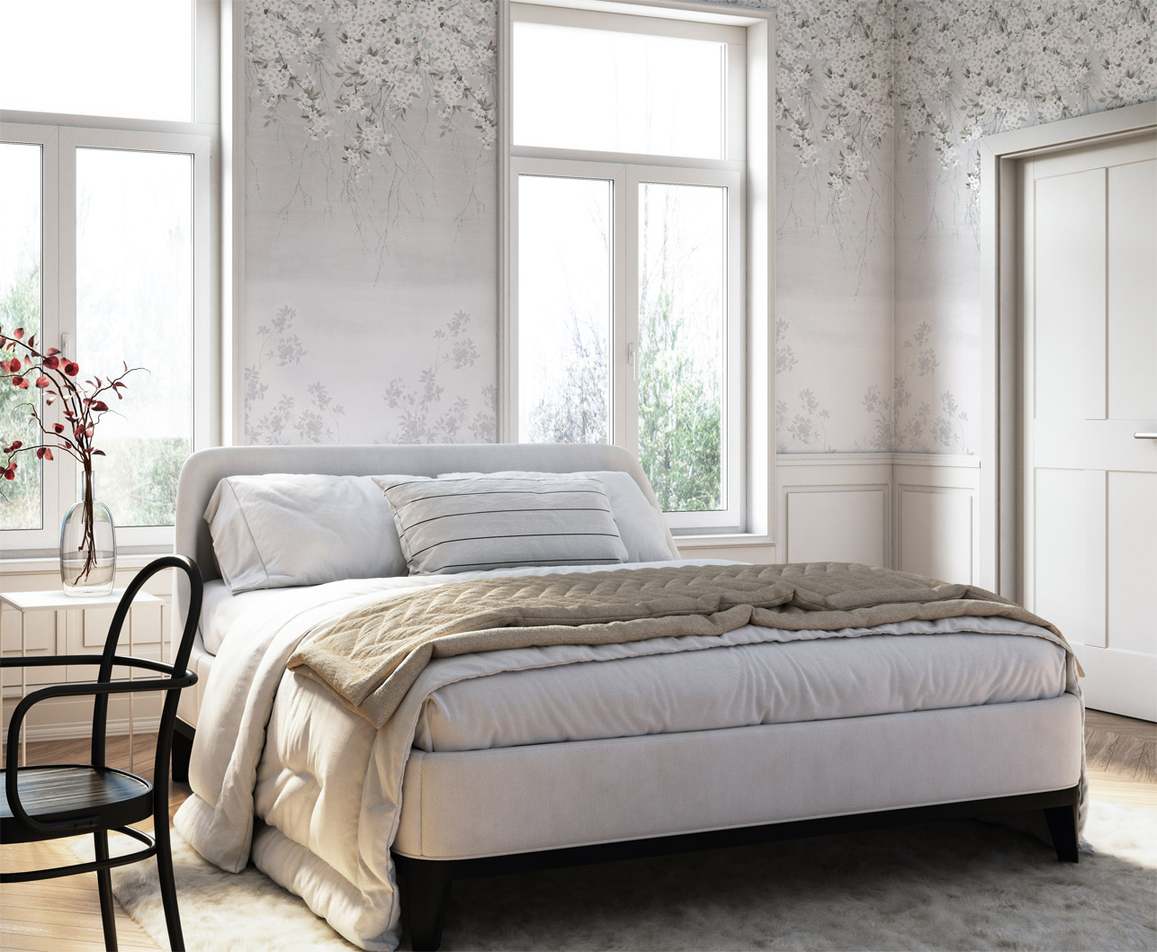 Панно Loymina Пейзаж Сады ART10 002/1 3×1 фото в интерьере